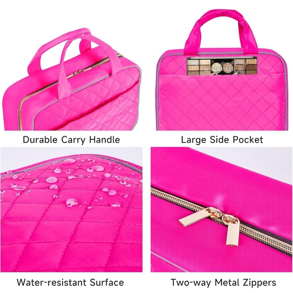 New Large Travel Essentials Organizer, Makeup Case with Hanging Hook for… - Picture 2 of 10